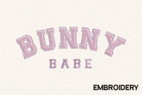 Bunny Babe Embroidery Design