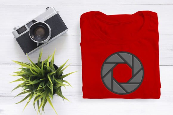 Camera Aperture Applique Embroidery