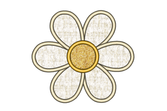 Daisy Applique Embroidery Design
