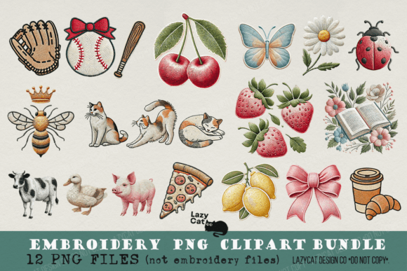 Embroidery PNG Clipart Bundle Review