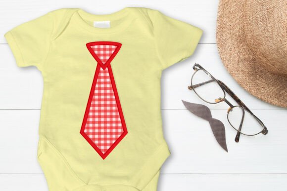 Neck Tie Applique Embroidery