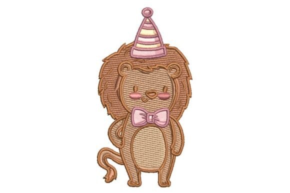 Party Lion Embroidery
