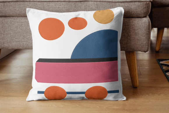 Retro Abstract Circle Car Embroidery