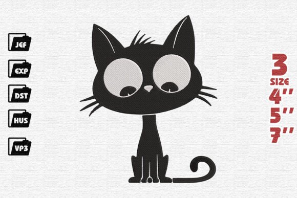 Silly Cat Embroidery: A Playful Design That Stitches Well