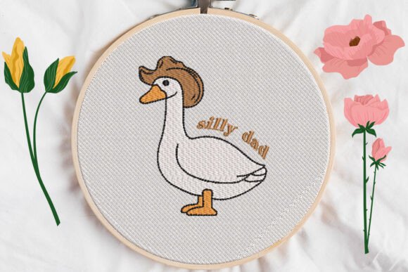 Silly Dad Embroidery, Easter