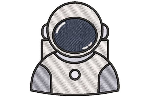 Space Astronaut Helmet Embroidery