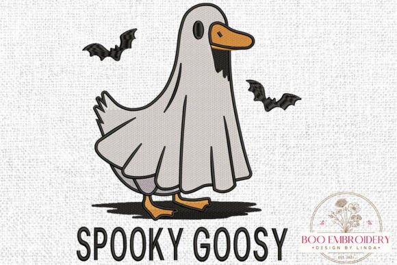Spooky Goose Embroidery Design
