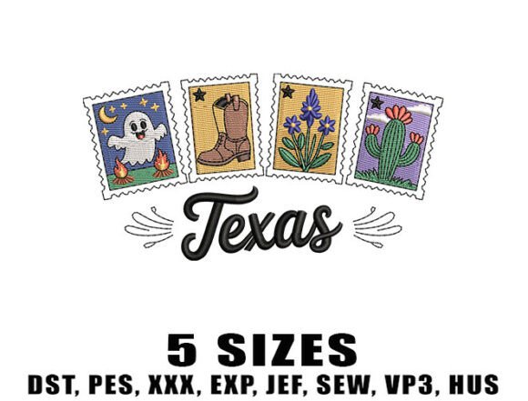 Texas Country Embroidery Design