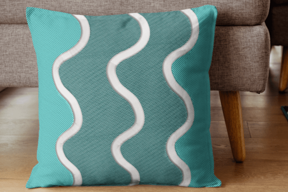 Wave Line Embroidery Pattern Design